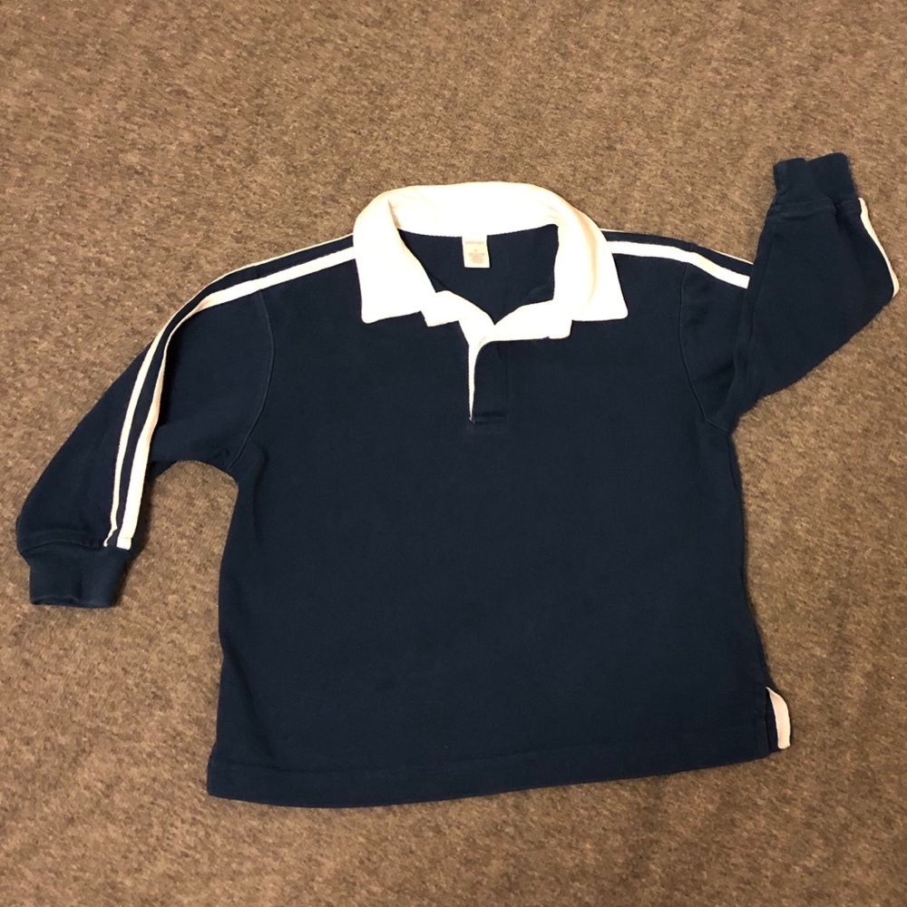 🔴 Lands’ End Rugby Shirt - Blue